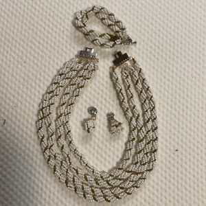 New Cream coloured layered costume jewelry